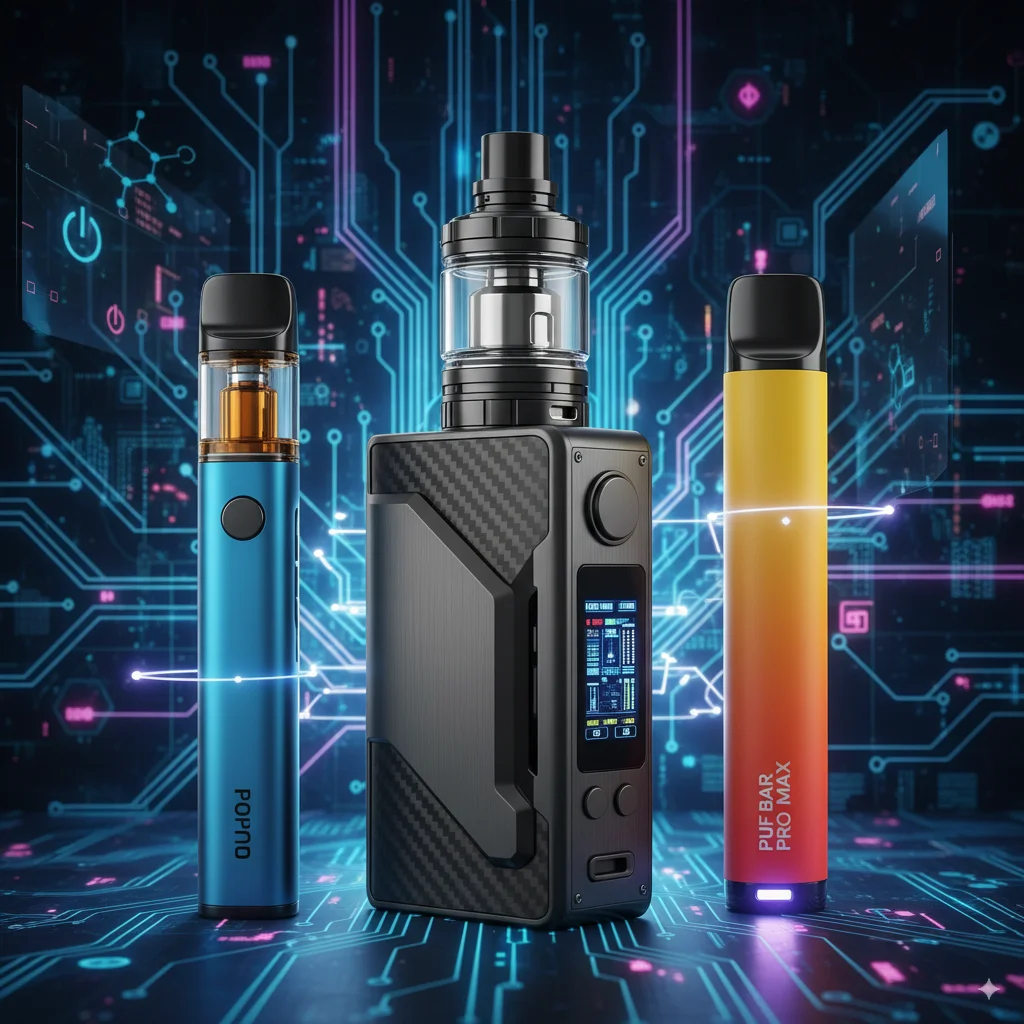 E-sigaret-box-mod-pod-vape-and-disposable-vape