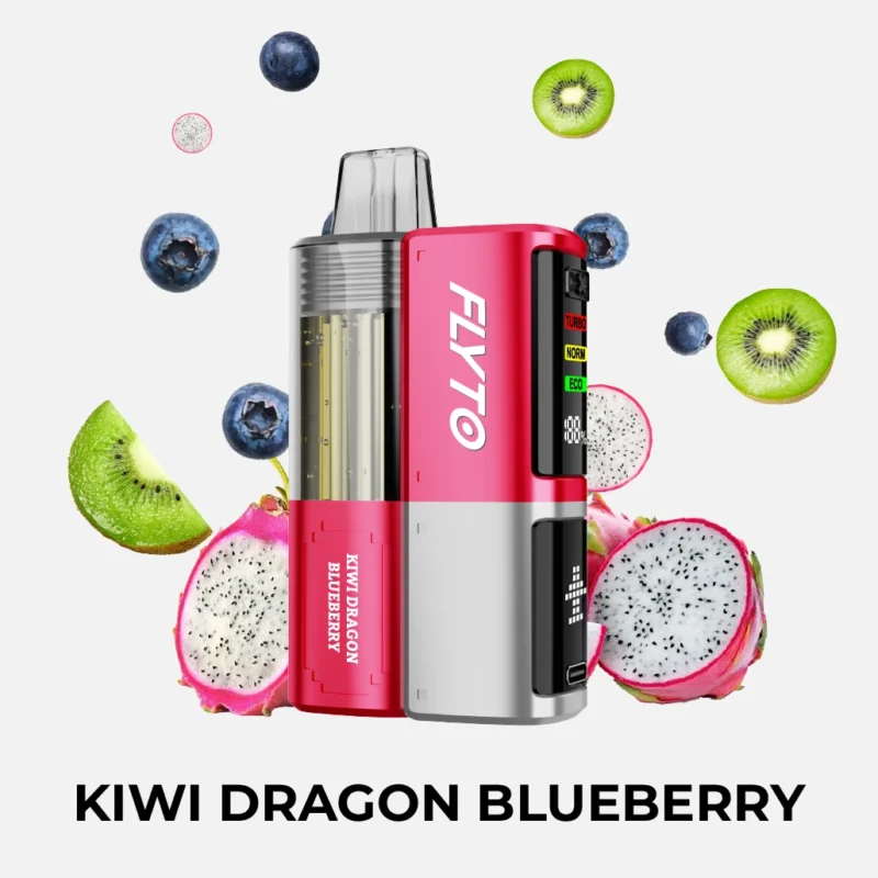 FLYTO 30K – 30.000 trekjes Disposable Vape, Kiwi Dragon Blueberry