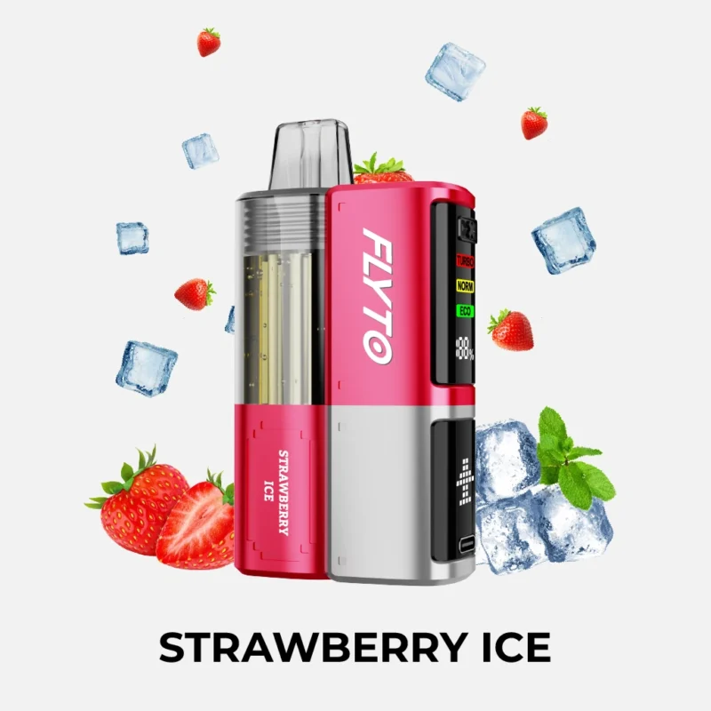 FLYTO 30K – 30.000 trekjes Disposable Vape, Strawberry Ice