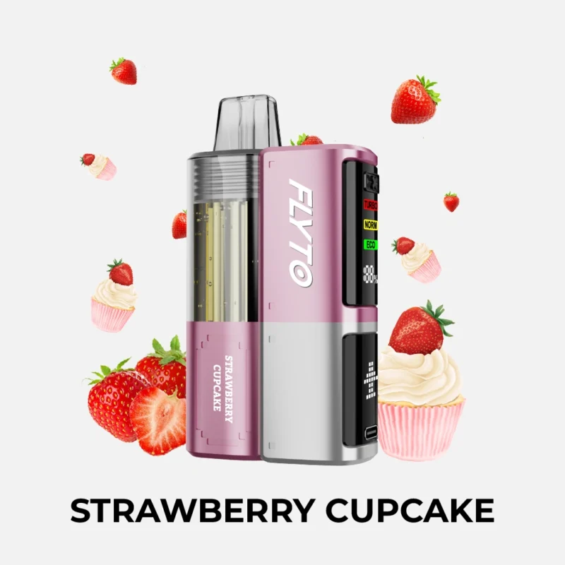 FLYTO 30K – 30.000 trekjes Disposable Vape, Strawberry Cupcake