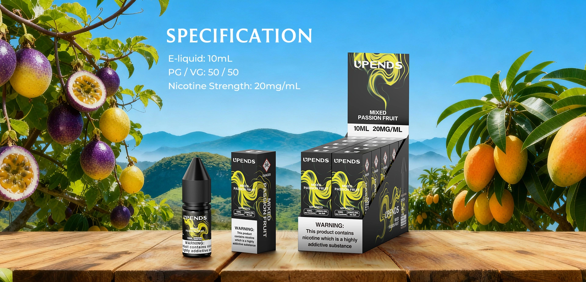 Spezifikationen: 10ml, PG/VG 50/50, 20mg Nikotin