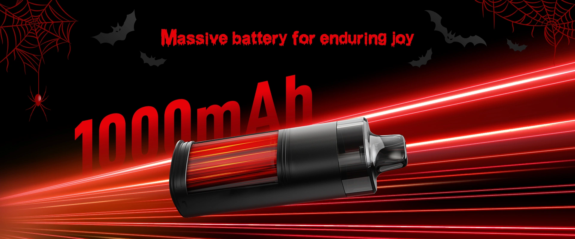 1000mAh batterij voor langdurig plezier