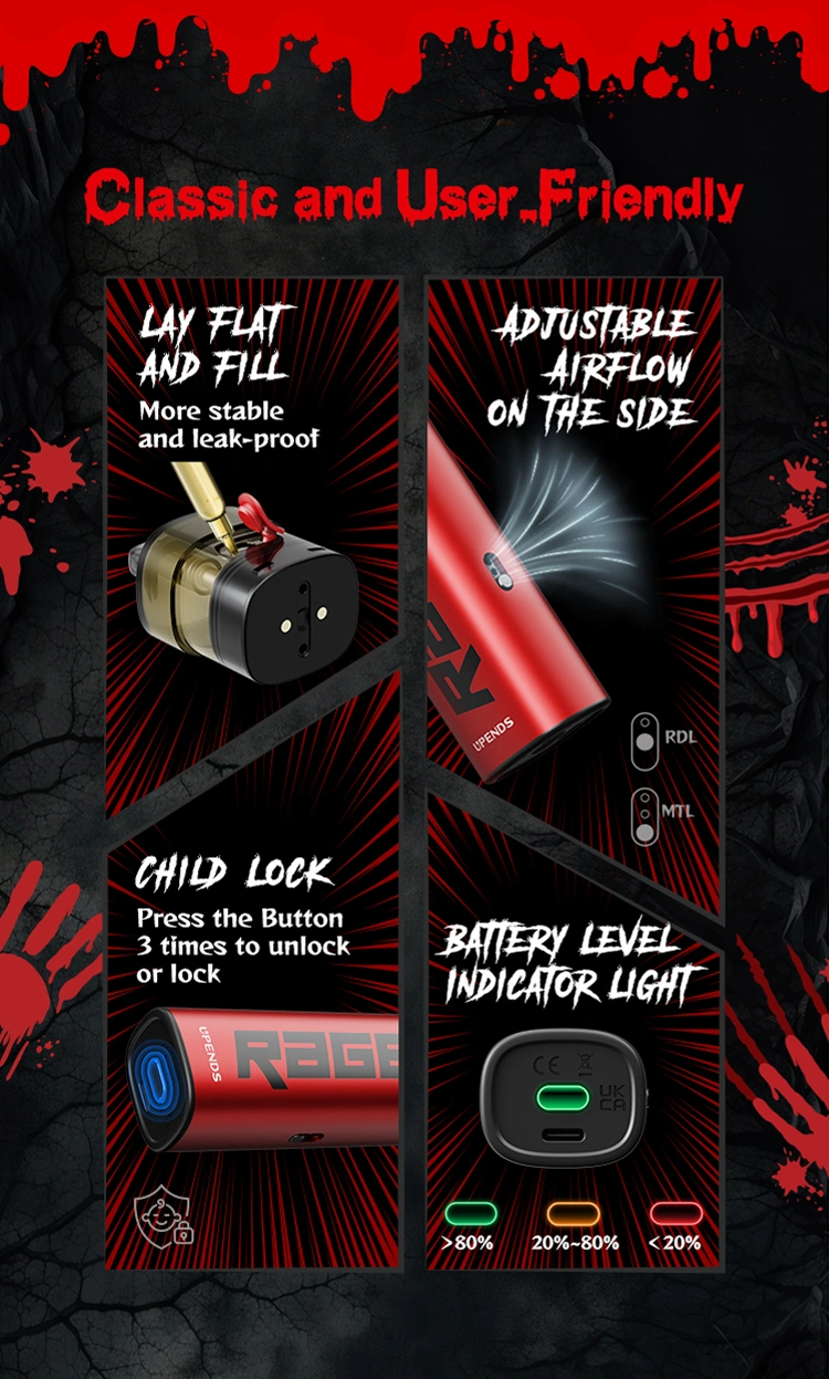 Plat leggen om te vullen, stabiel, lekvrij, RDL/MTL, kinderslot, batterij-indicator